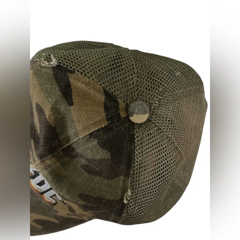 AC/DC Embroidered Camouflage Distressed Net SnapBack - Picture 2 of 9